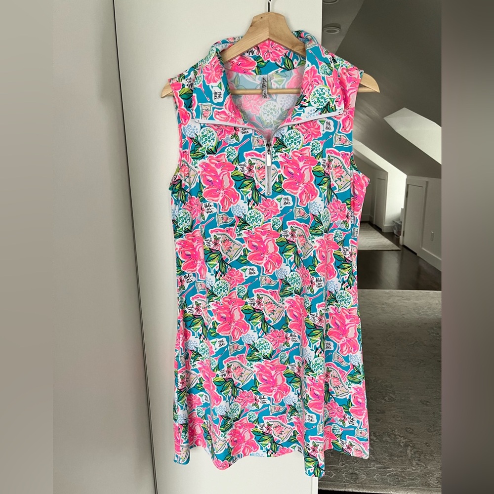 Lulu B Sleeveless Preppy zippered Golf Dress size large